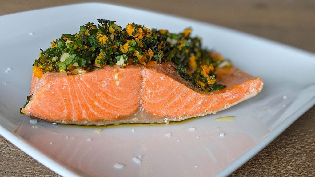 Olive Oil Poached Salmon