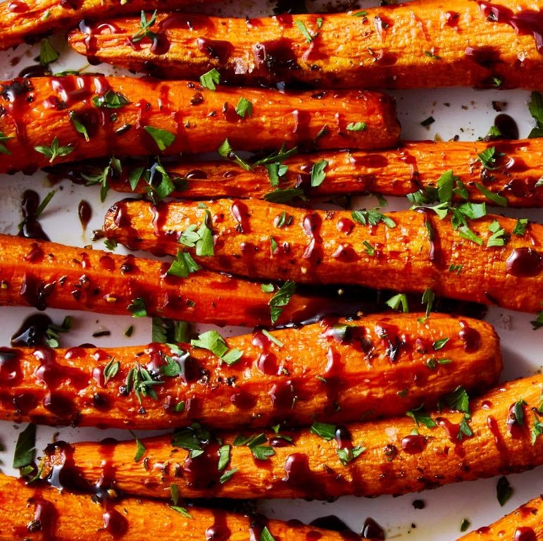 Olive Oil and Balsamic Glazed Carrots