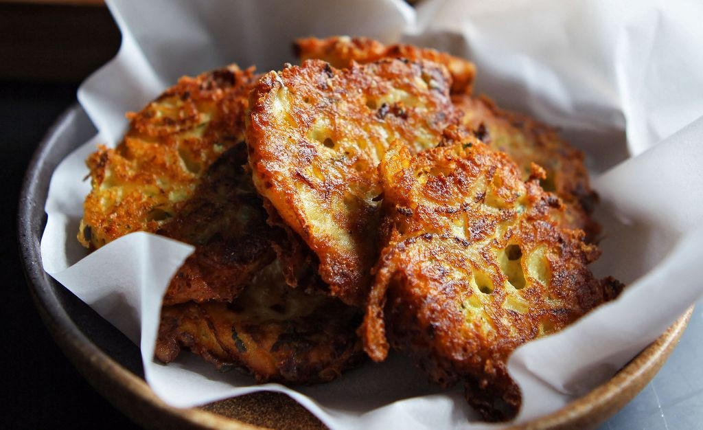 Opo Squash Fritters with Dipping Sauce