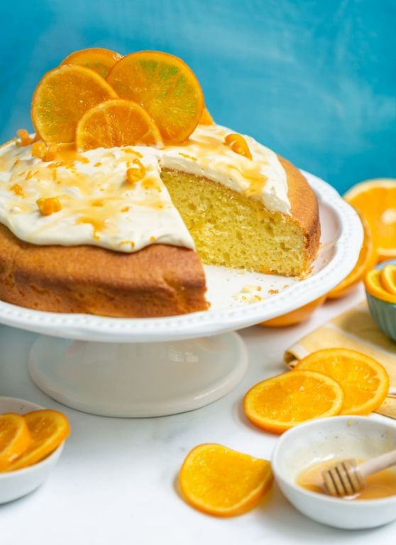Orange Olive Oil Cake with Honey Glaze