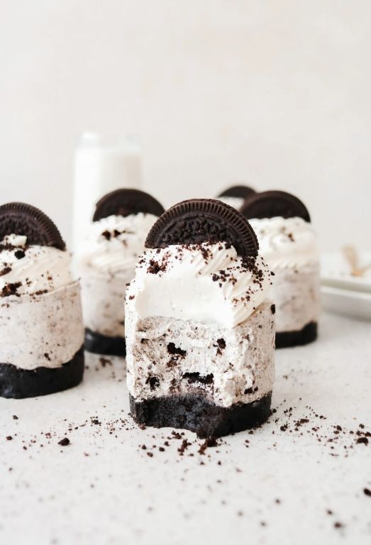 Oreo tofu cheesecake bites