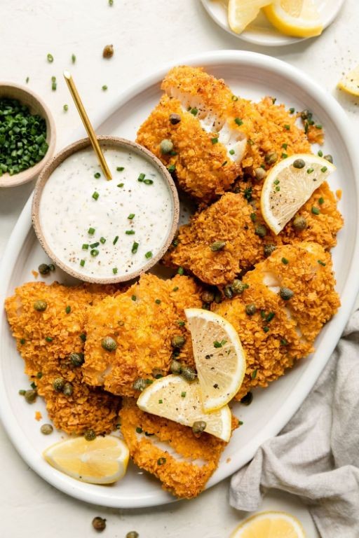 Parmesan-Crusted Fried Cod with Lemon Aioli