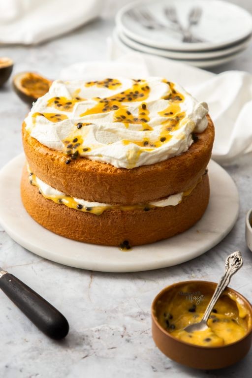 Passion Fruit Sponge Cake