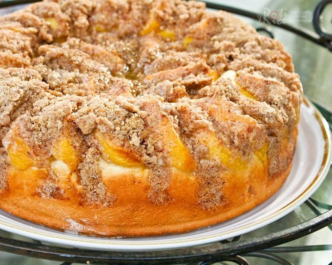 Peach Almond Streusel Bread