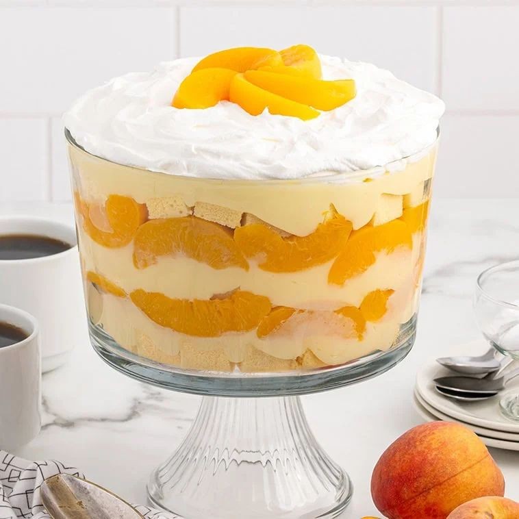 Peach Cream Cheese Jello Trifle