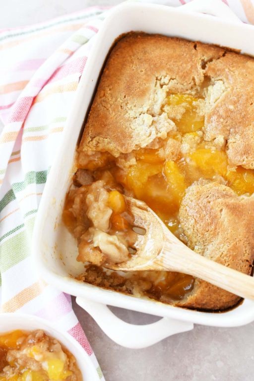 Peach Pie Filling Cobbler