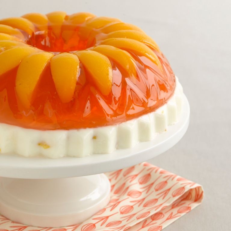Peaches and Cream Jello Cheesecake