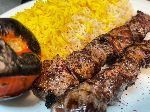 Persian saffron lamb kabobs