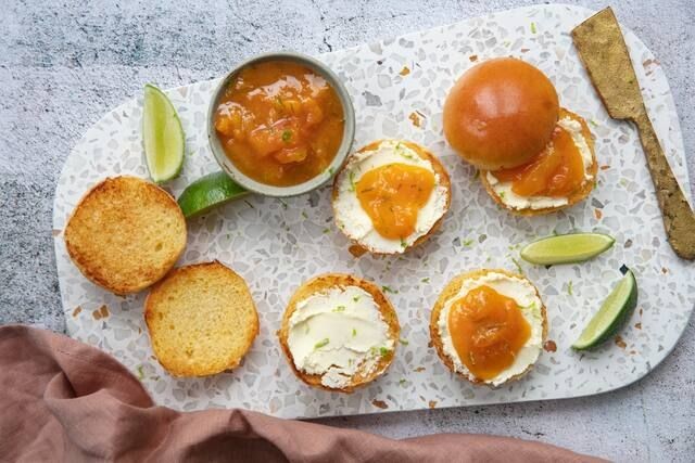Persimmon and Lime Jam