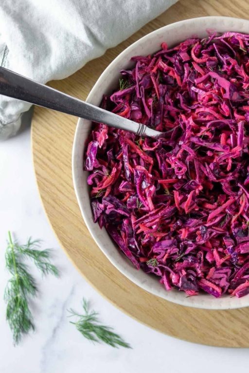 Pickled Beet and Red Cabbage Slaw