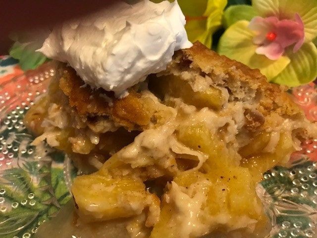 Pineapple Coconut Cobbler with Macadamia Nuts