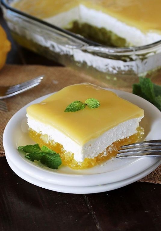 Pineapple Cream Cheese Jello Squares