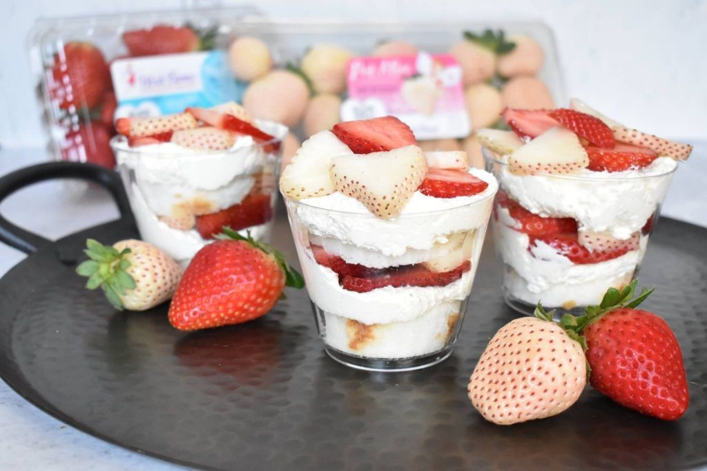 Pineberry Shortcake with Whipped Cream
