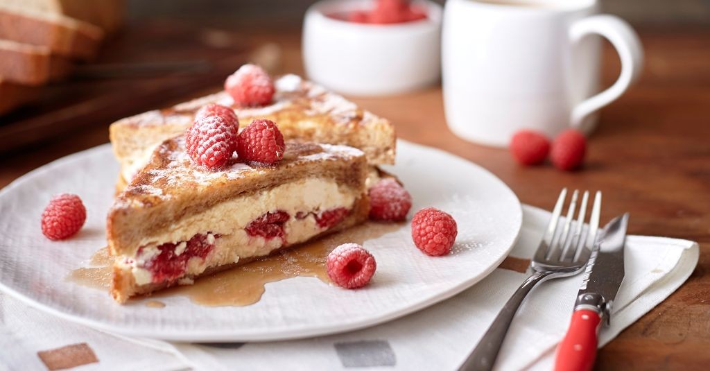 Pineberry and Ricotta Stuffed French Toast