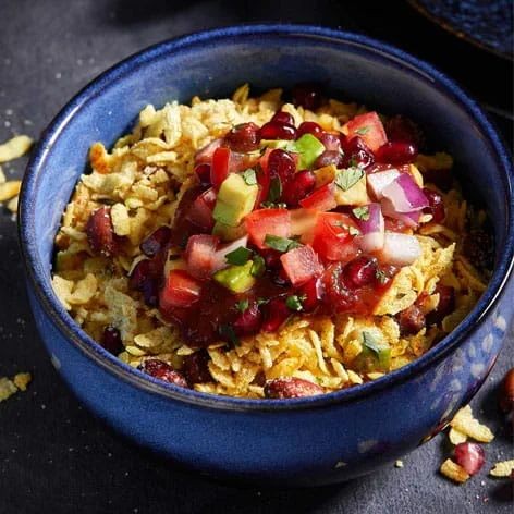 Poha Bhel with Tamarind Sauce