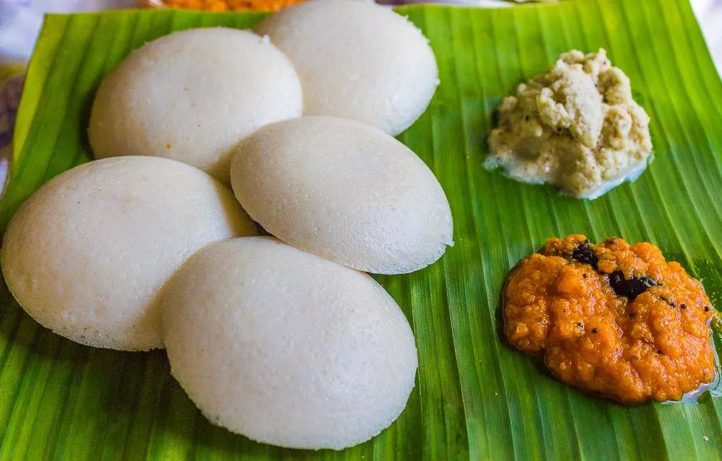 Poha Idli with Sambar