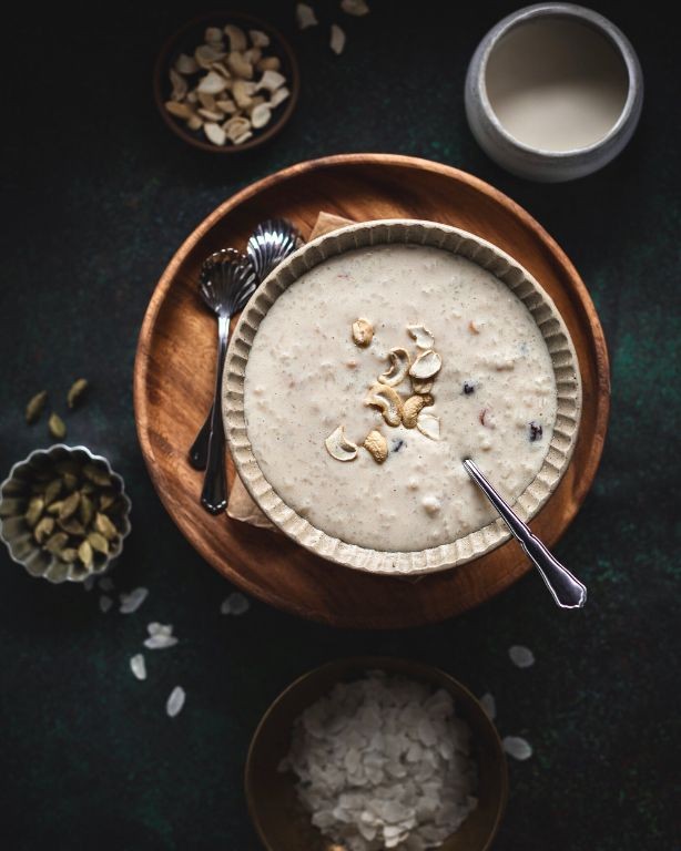 Poha Kheer with Cardamom