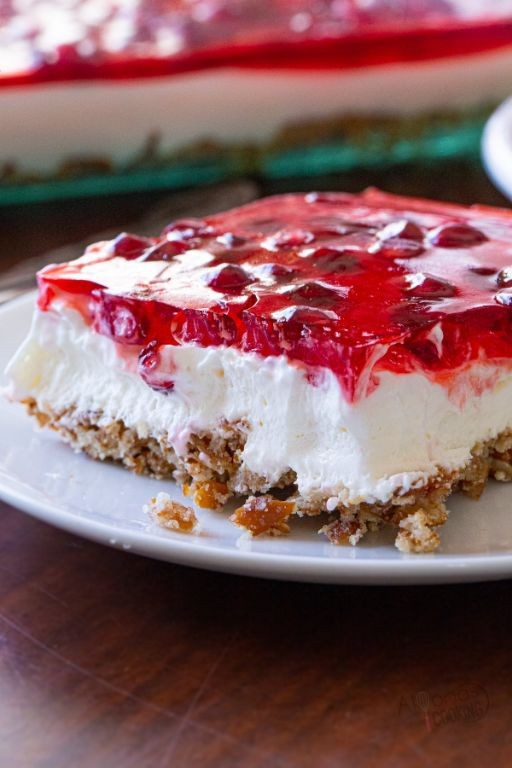 Pomegranate Cream Cheese Jello Parfait