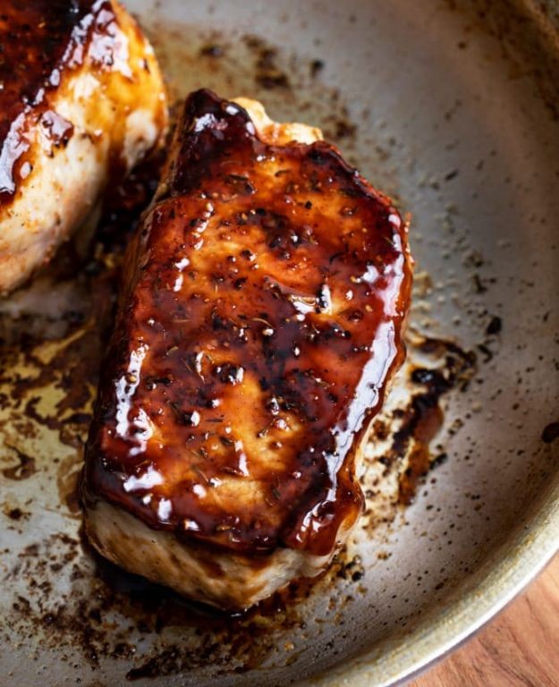 Pork Chops with Maple Bourbon Glaze