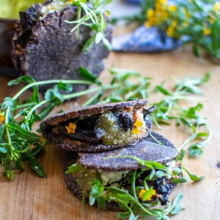 Portobello Mushroom Gorditas with Poblano Cream