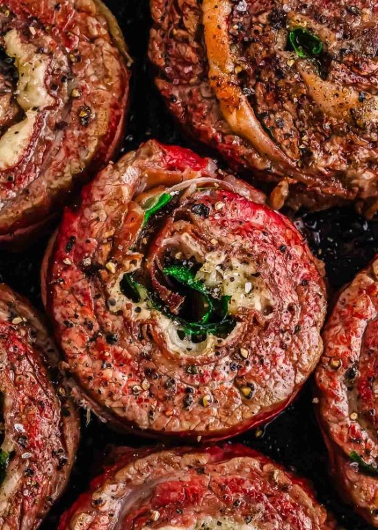 Prosciutto and Asparagus Flank Steak Pinwheels