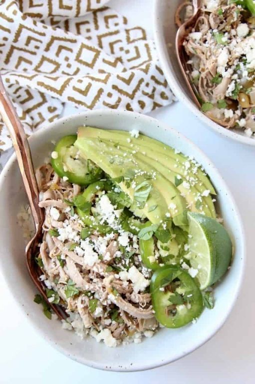 Pulled Pork and Green Chile Rice Bowl