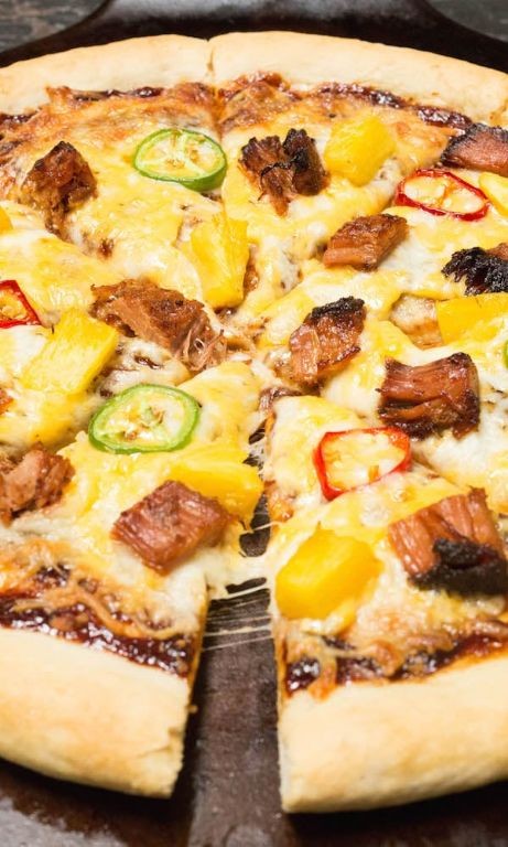 Pulled Pork and Pineapple BBQ Pizza