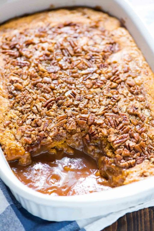 Pumpkin Cobbler with Pecan Streusel