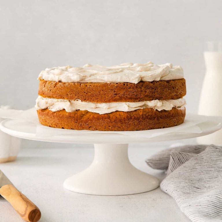 Pumpkin Spice Cake with Cinnamon Whipped Cream