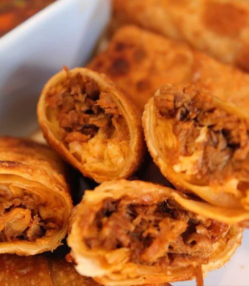 Quesabirria Egg Rolls