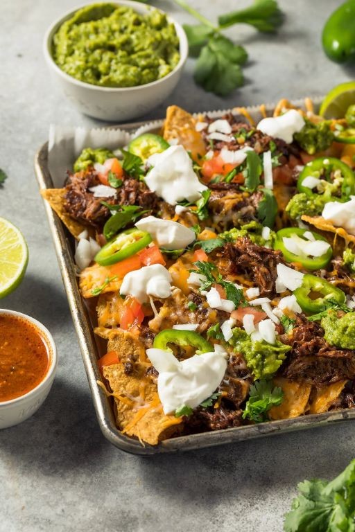 Quesabirria Nachos with Guacamole