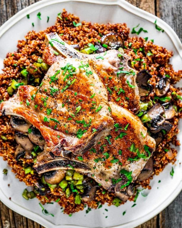 Quinoa Crusted Pork Chops
