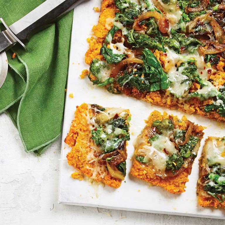 Rapini and Caramelized Onion Flatbread