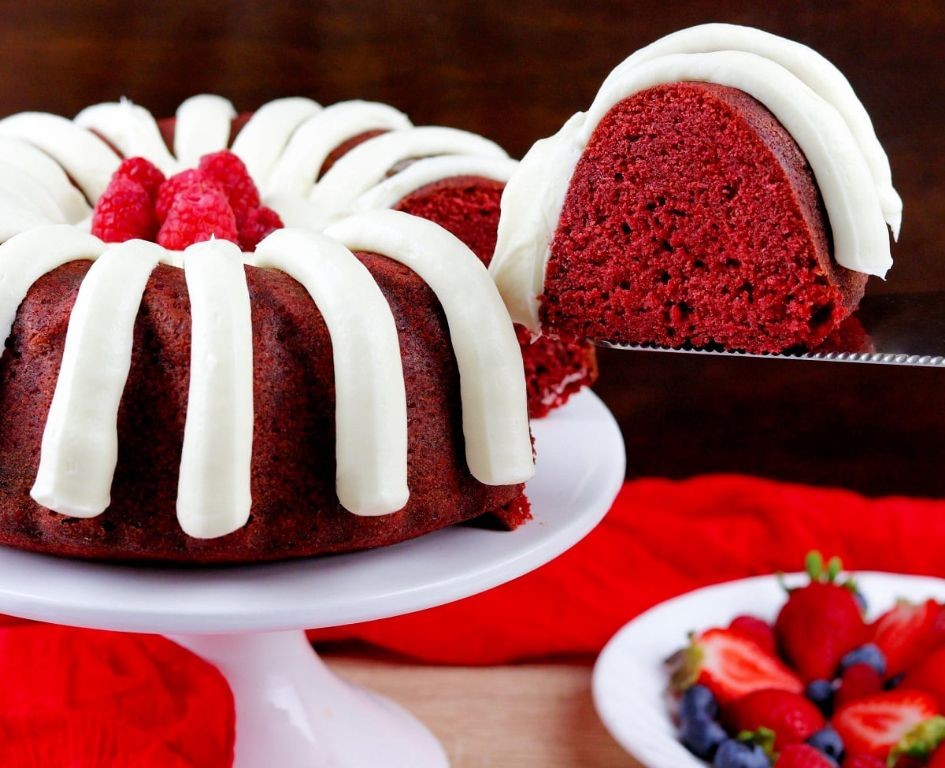 Red Velvet Bundt Cake with Cream Cheese Frosting