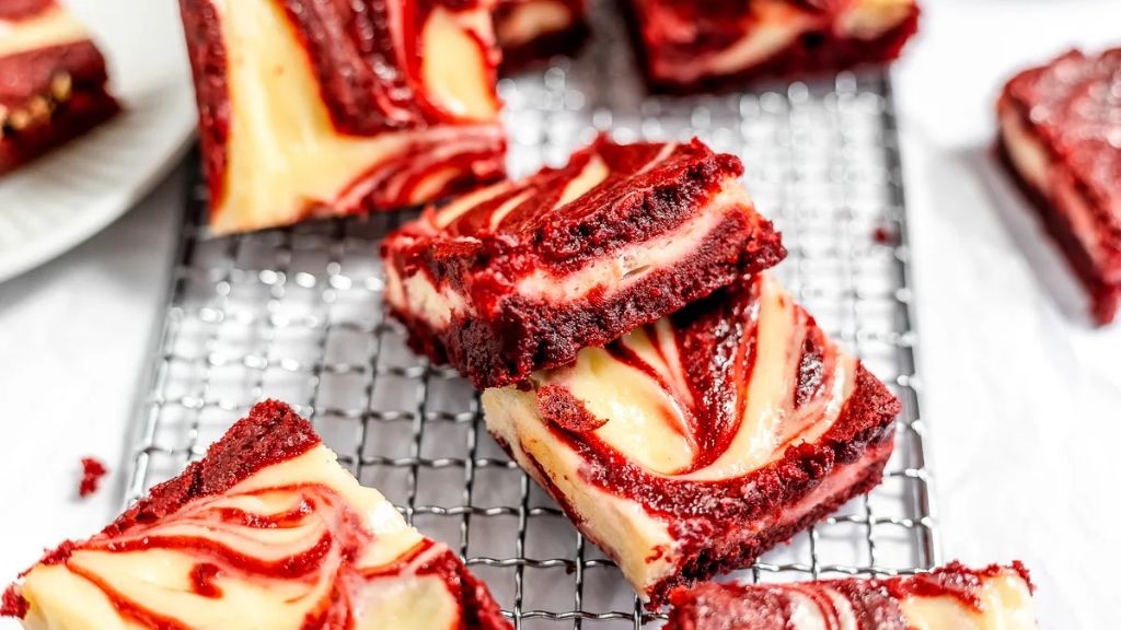 Red Velvet Cheesecake Brownies with Salted Caramel