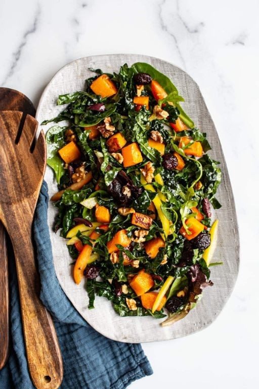 Roasted Butternut Squash and Kale Salad