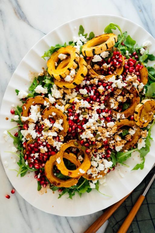 Roasted Delicata Squash and Arugula Salad