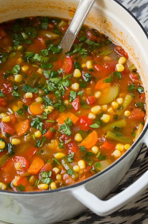 Roasted Mexican Vegetable Soup
