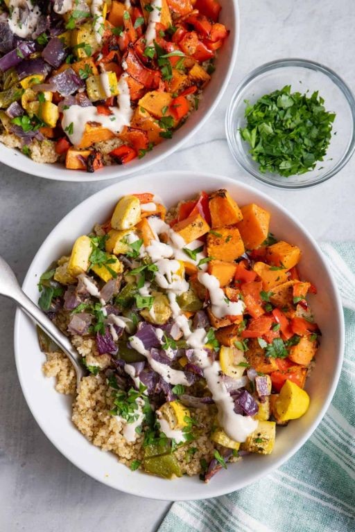 Roasted Veggie and Quinoa Rice Bowl