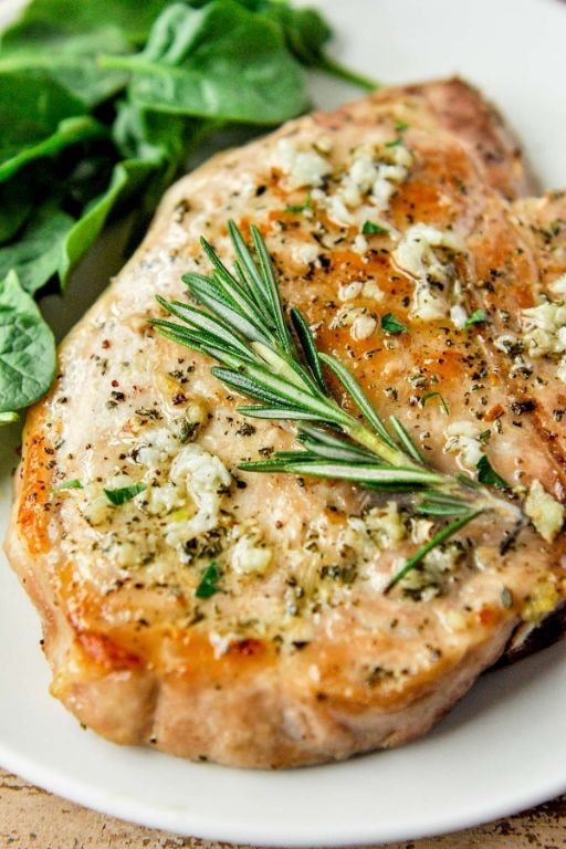 Rosemary Garlic Air Fryer Pork Chops