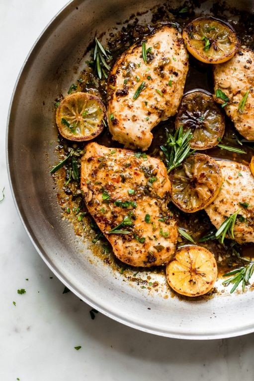 Rosemary Garlic Pan Fried Chicken Breasts