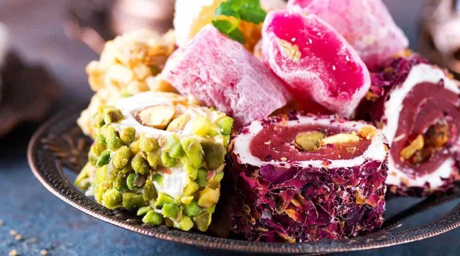 Rosewater and Saffron Turkish Delight