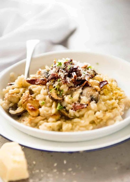 Rotisserie Chicken and Mushroom Risotto
