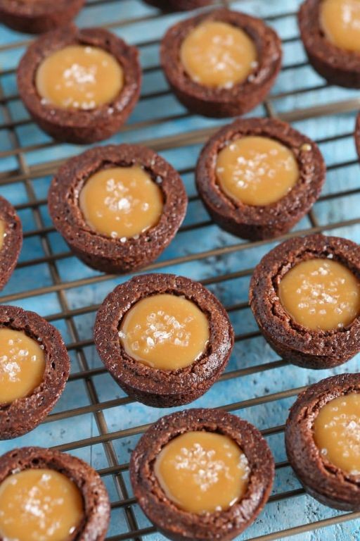 Salted Caramel Brownie Bites with Sea Salt