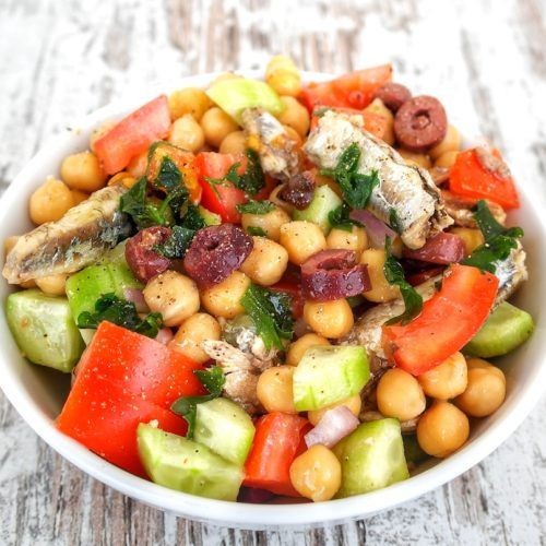 Sardine and Chickpea Salad Wrap