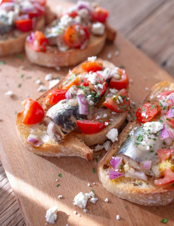 Sardine and Tomato Bruschetta