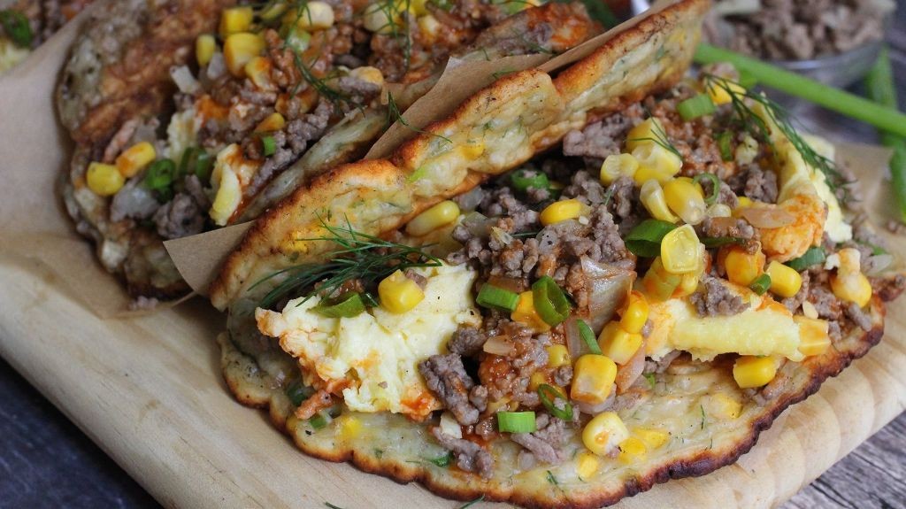 Savory Ground Beef Pancakes