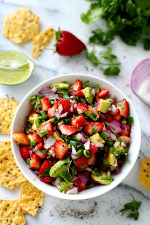 Savory Strawberry and Avocado Salsa