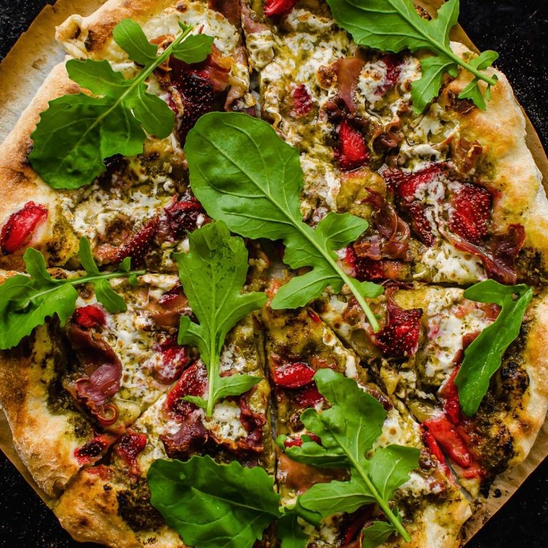 Savory Strawberry and Prosciutto Pizza
