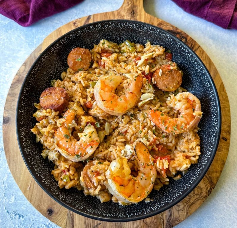 Seafood Jambalaya with Crab and Crawfish